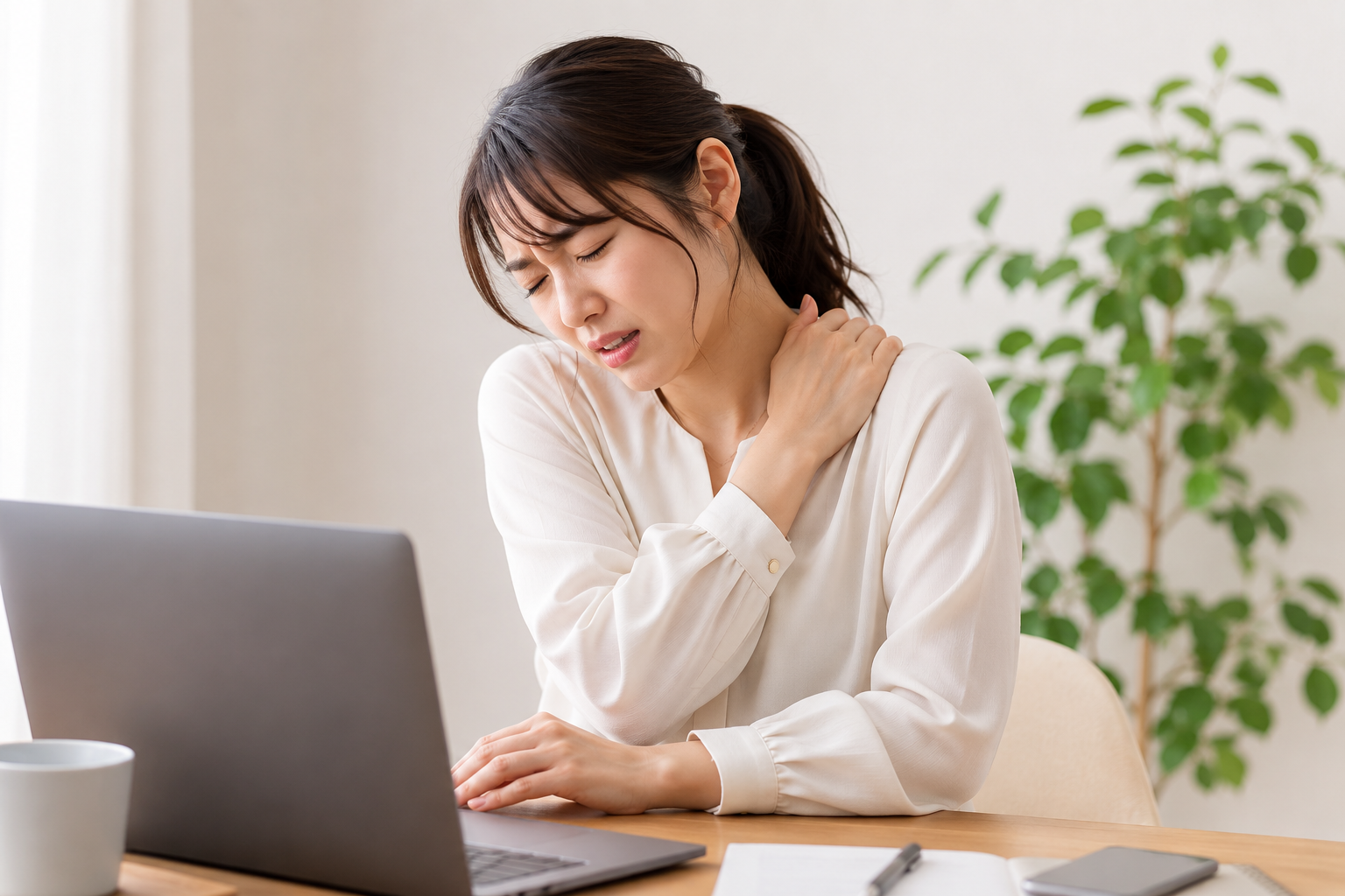 肩の痛みに悩む人